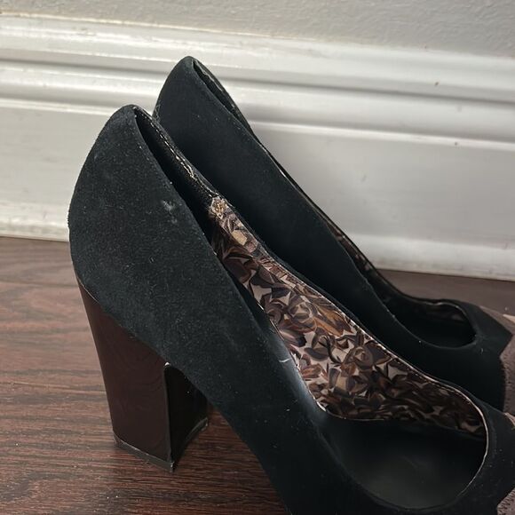MISSONI FOR TARGET BLACK SUEDE PUMPS SIZE 7 - Picture 4 of 11